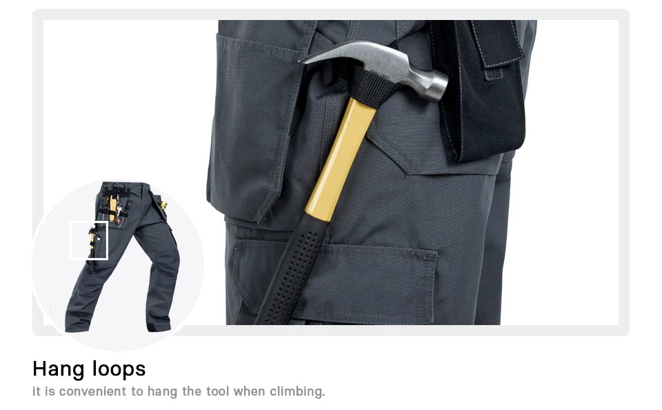 Men's Multi-Pocket Work Cargo Pants & Shorts | Polycotton Twill Mechanic Workwear — S to 3XL