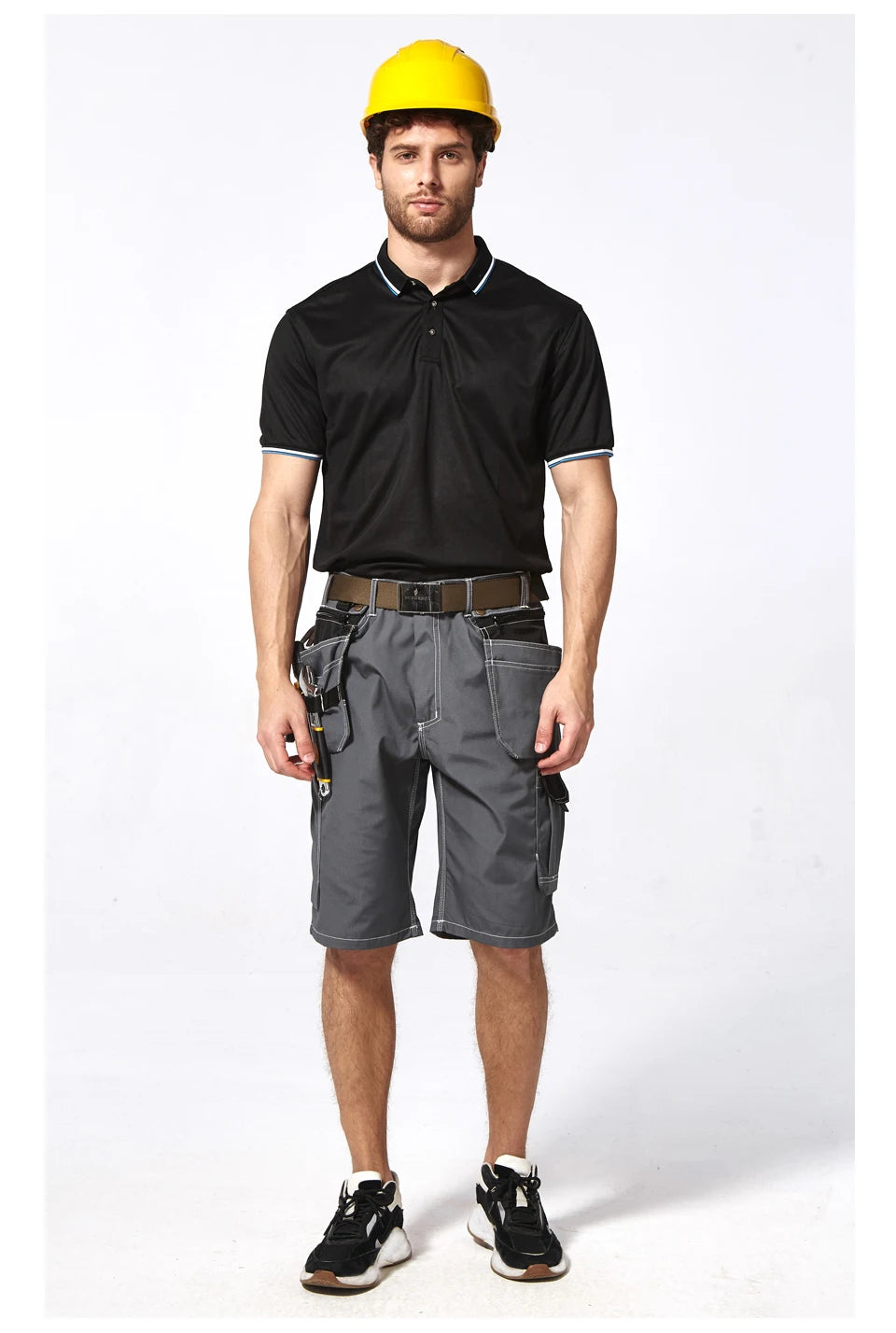 Men's Multi-Pocket Work Cargo Pants & Shorts | Polycotton Twill Mechanic Workwear — S to 3XL