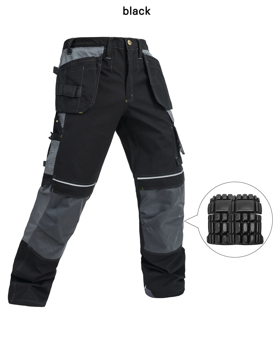 Men's Multi-Pocket Work Cargo Pants & Shorts | Polycotton Twill Mechanic Workwear — S to 3XL