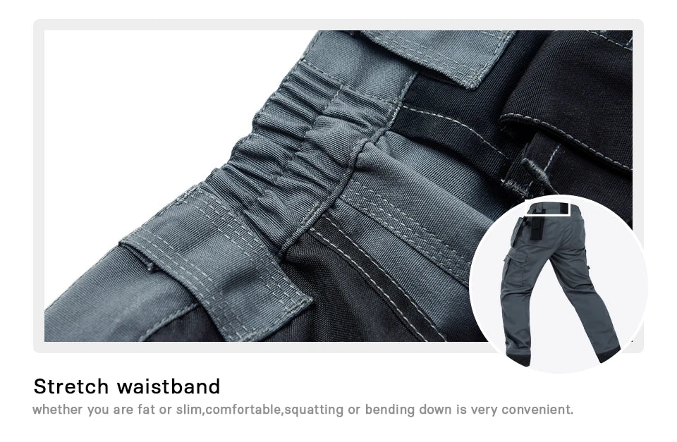 Men's Multi-Pocket Work Cargo Pants & Shorts | Polycotton Twill Mechanic Workwear — S to 3XL