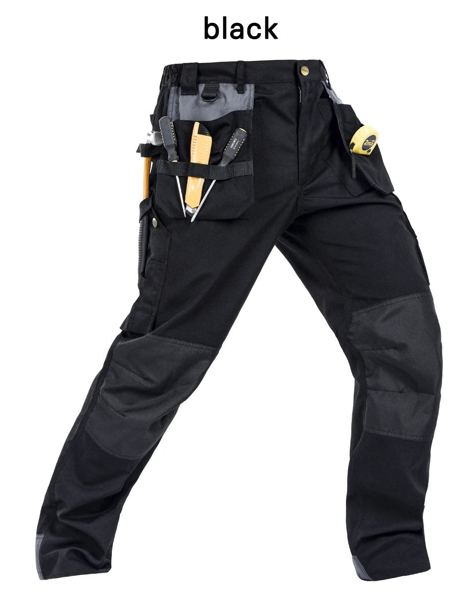 Men's Multi-Pocket Work Cargo Pants & Shorts | Polycotton Twill Mechanic Workwear — S to 3XL
