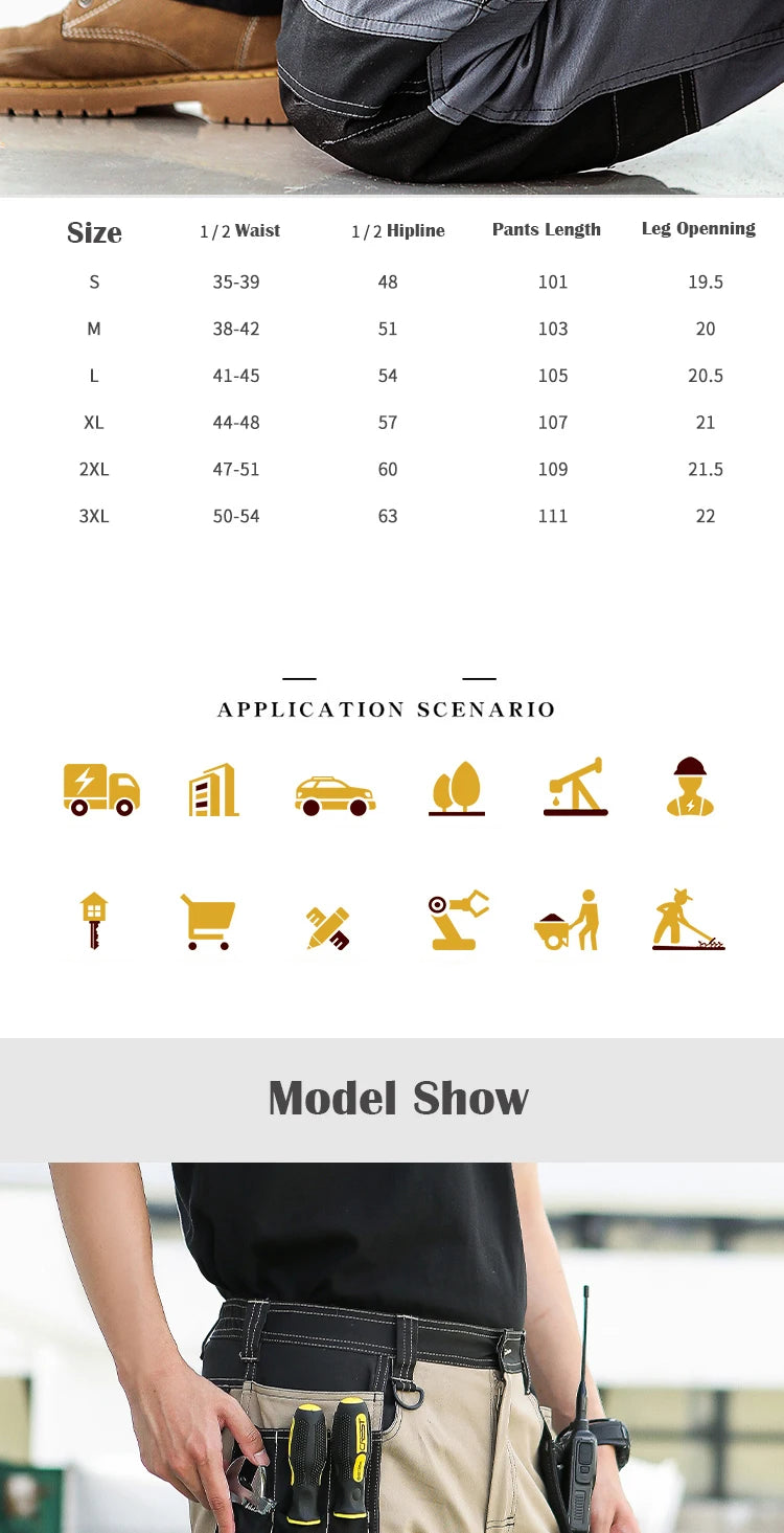 Pro Knee Pad Work Pants | Polycotton Twill Trousers with EVA Knee Pads & Reflective Tapes