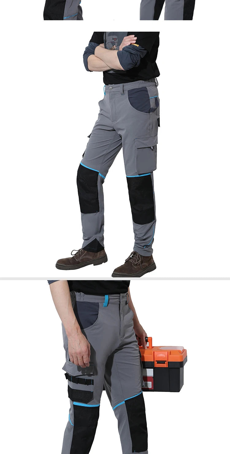 Pro Knee Pad Work Pants | Polycotton Twill Trousers with EVA Knee Pads & Reflective Tapes