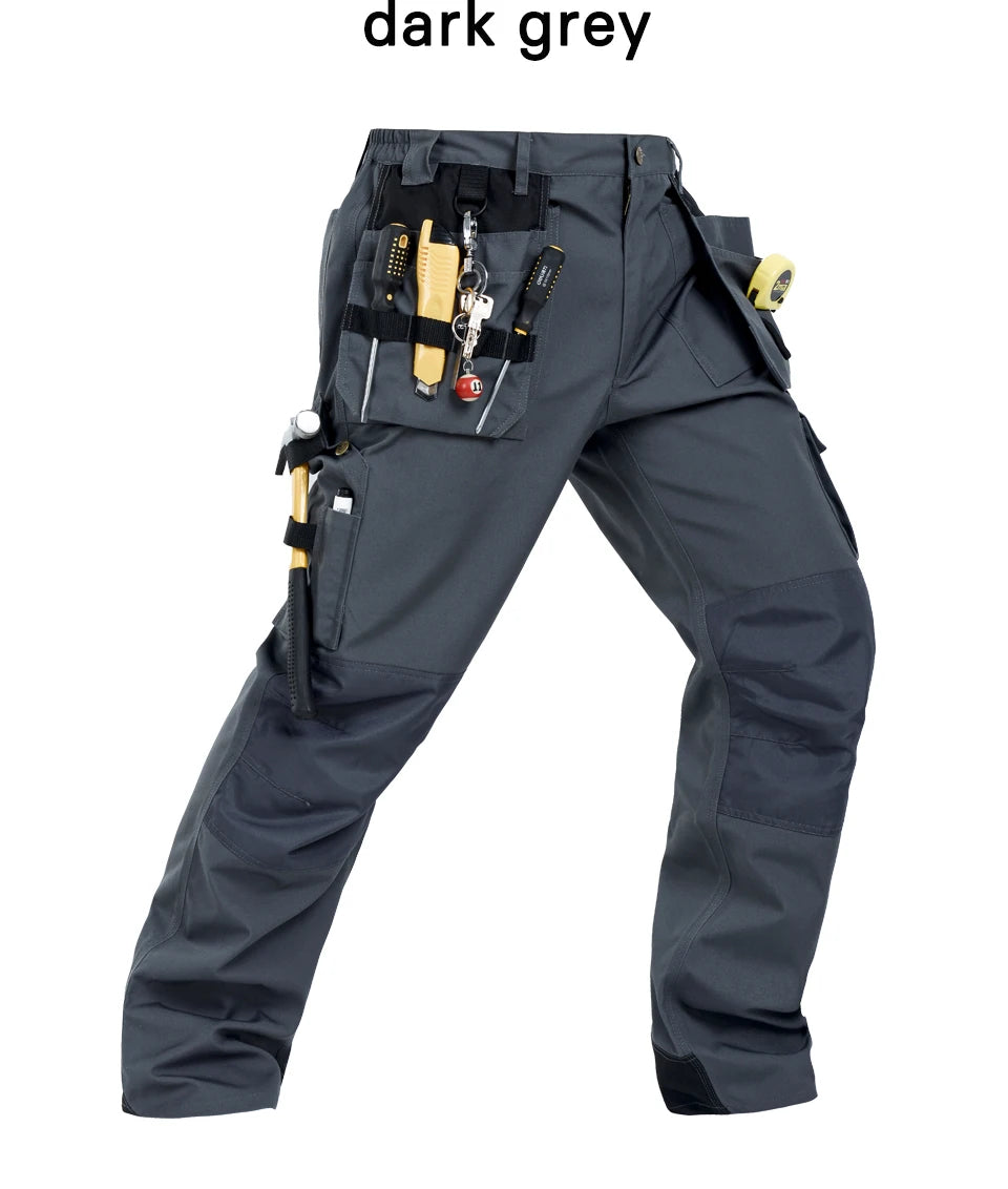 Men's Multi-Pocket Work Cargo Pants & Shorts | Polycotton Twill Mechanic Workwear — S to 3XL