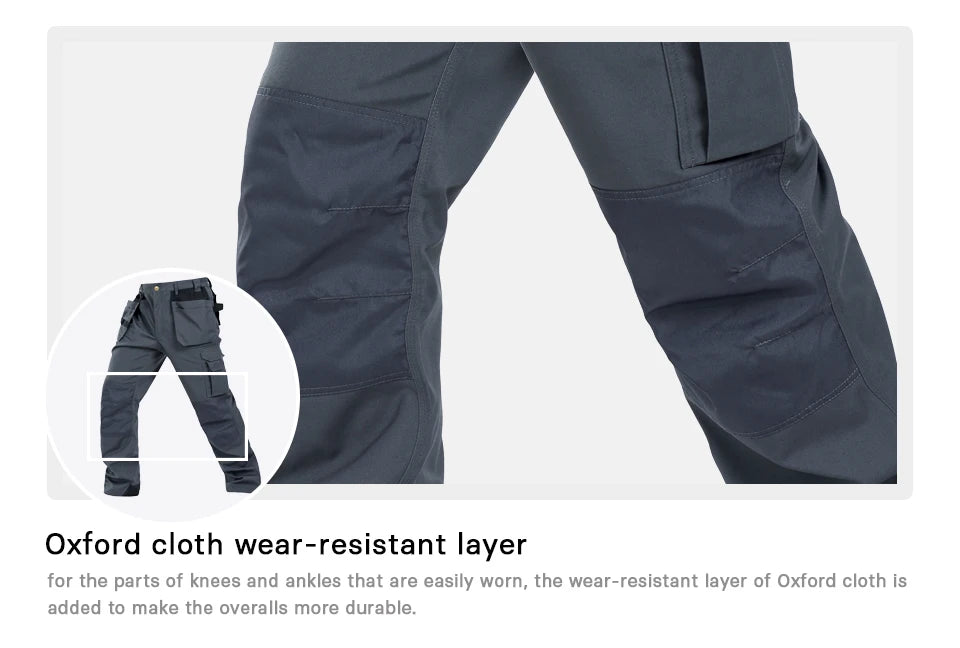 Men's Multi-Pocket Work Cargo Pants & Shorts | Polycotton Twill Mechanic Workwear — S to 3XL