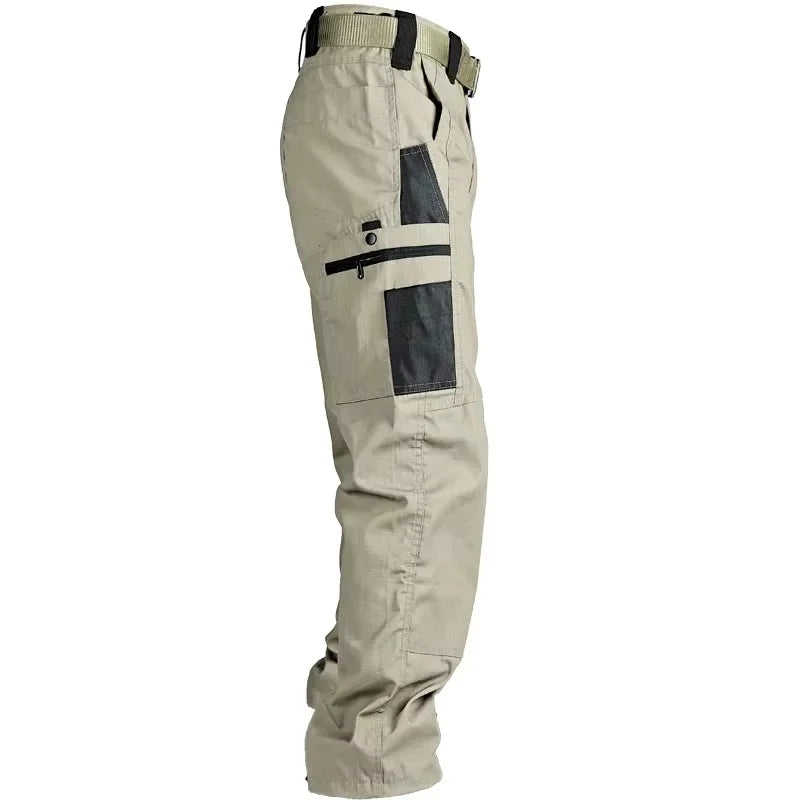 Men's Waterproof Multi-Pocket Cargo Pants | Straight-Leg Work & Outdoor Trousers — S to 3XL