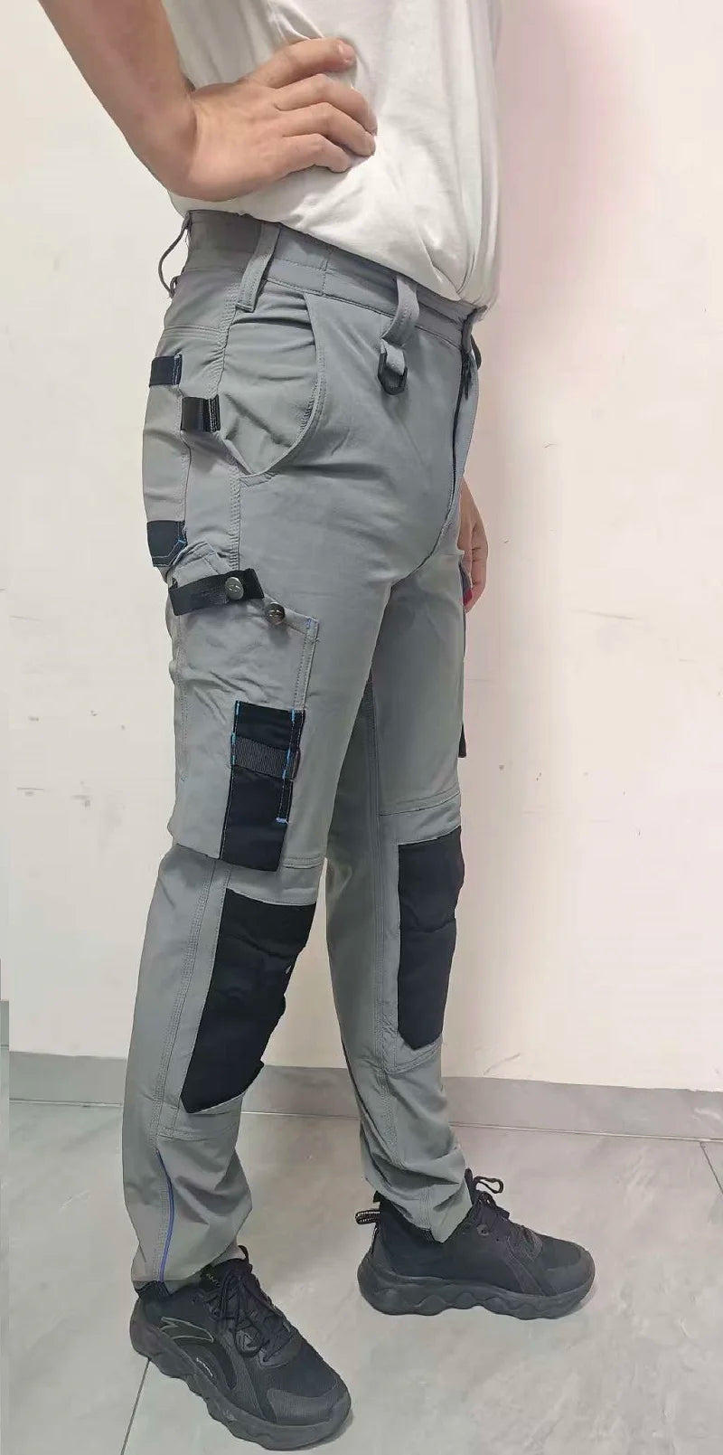 Men's Multi-Pocket Mechanic Work Pants | Wear-Resistant Cargo Trousers with Optional Kneepads — S to 3XL