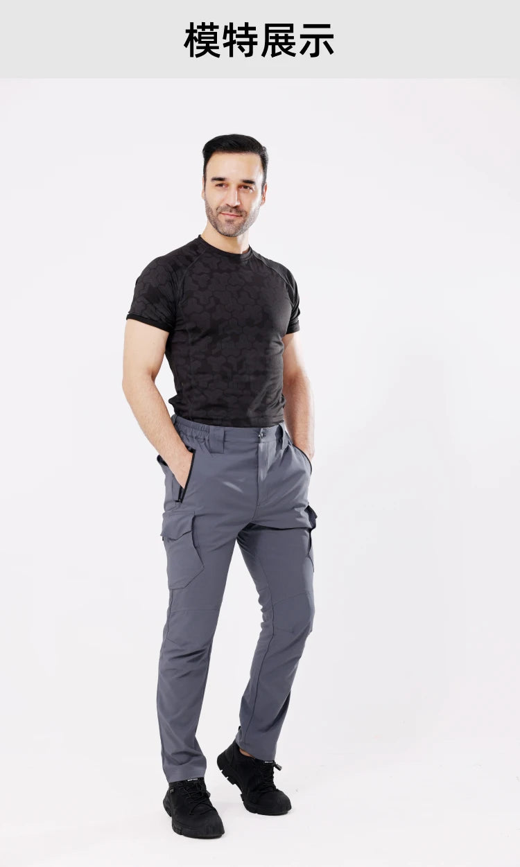 Men's Multi-Pocket Mechanic Work Pants | Wear-Resistant Cargo Trousers with Optional Kneepads — S to 3XL