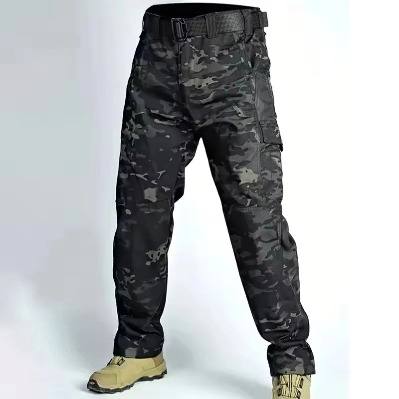Men's Waterproof Multi-Pocket Cargo Pants | Straight-Leg Work & Outdoor Trousers — S to 3XL