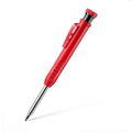 Pro Solid Carpenter Marking Pencil | Mechanical Woodworking Scriber with Lead Refills — Red, Black & Refill Packs