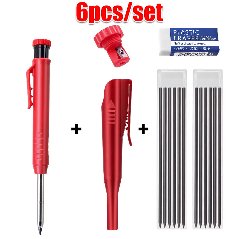 JOMPENS Carpenter Mechanical Pencil Set | 0.7mm Marking Pencil with 2 Boxes Lead Refills