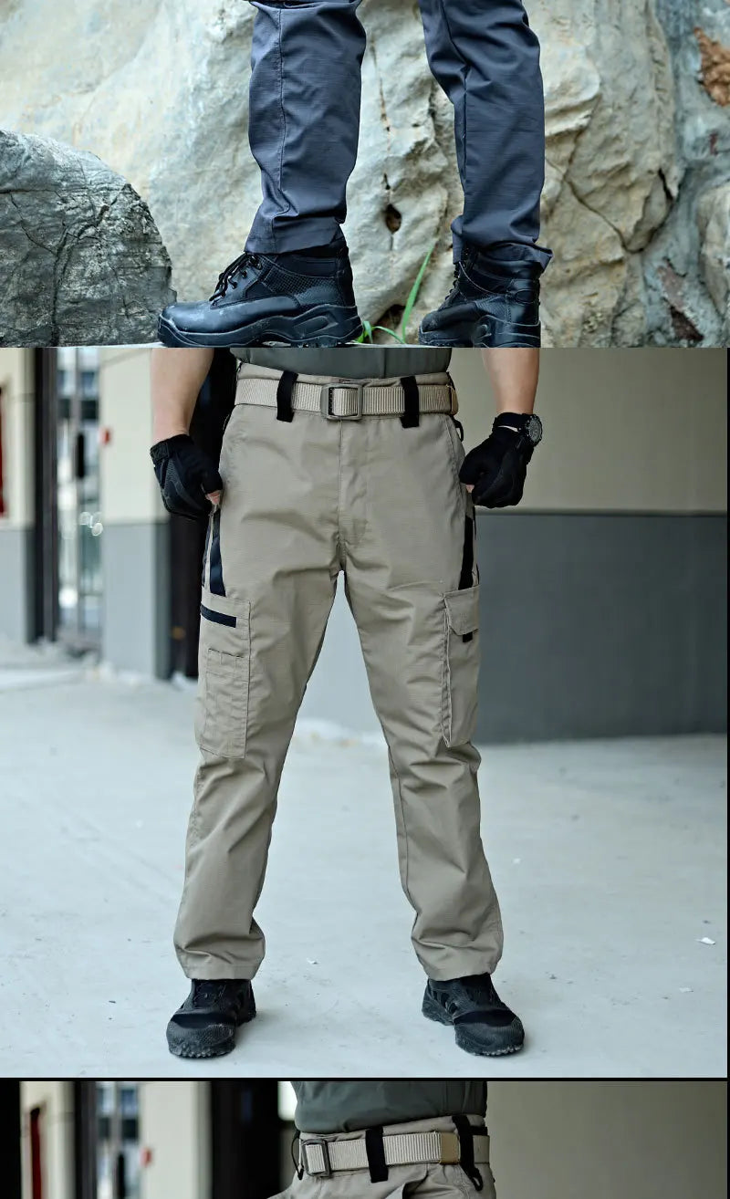 Pro Tactical Cargo Work Pants | Waterproof Multi-Pocket Trousers for Outdoor & Workwear