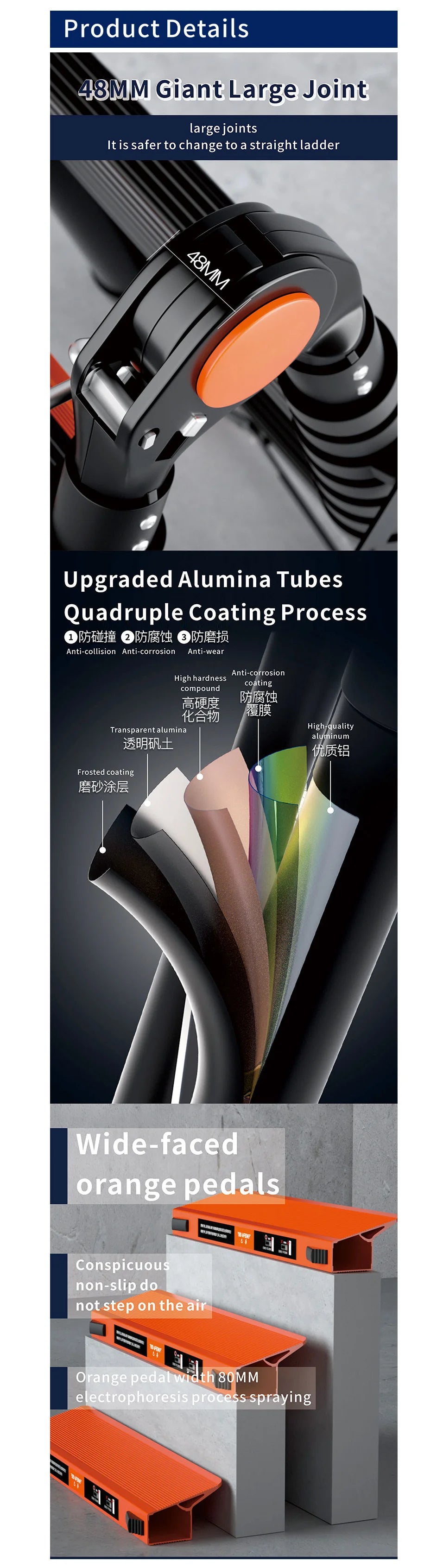 Pro Folding Telescopic Step Ladder | Aluminum Multi-Position Ladder — 2.9M & 3.3M