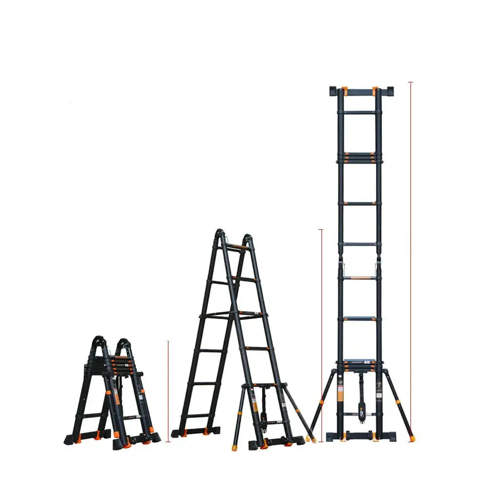 Pro Folding Telescopic Step Ladder | Aluminum Multi-Position Ladder — 2.9M & 3.3M