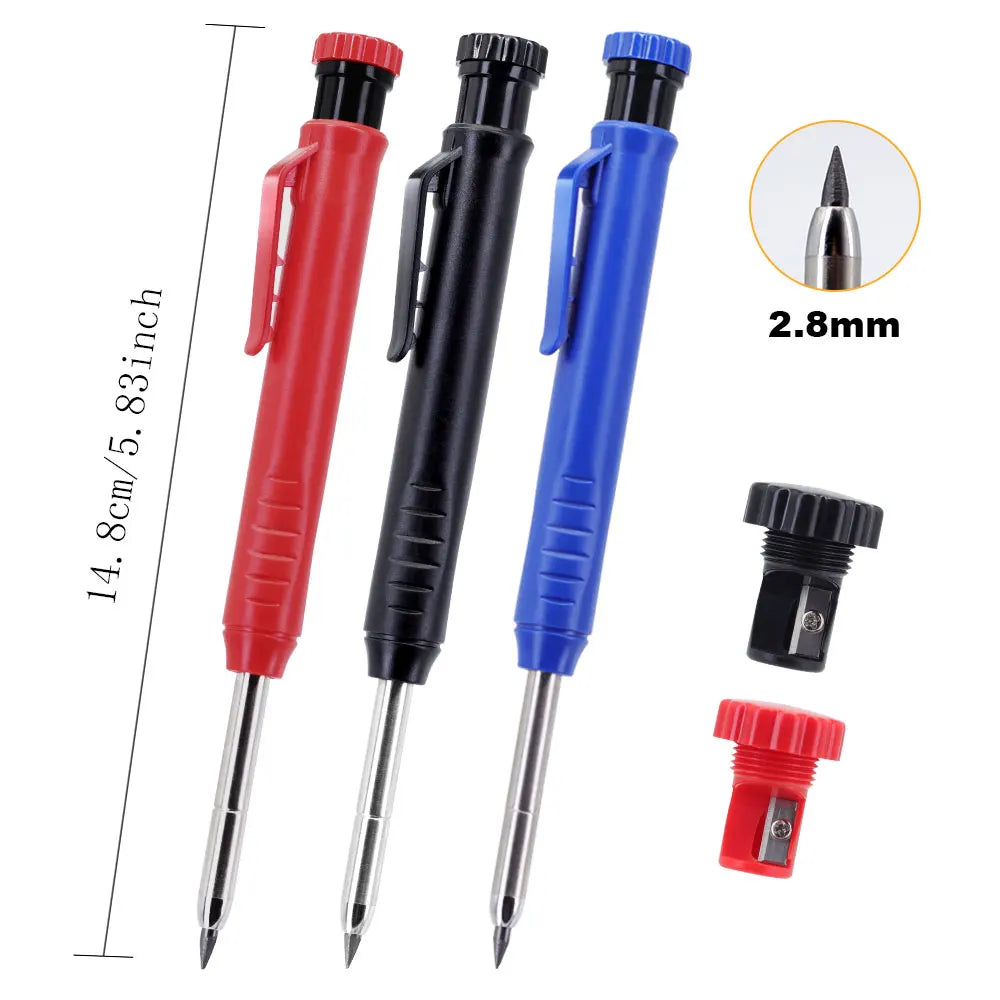 JOMPENS Carpenter Mechanical Pencil Set | 0.7mm Marking Pencil with 2 Boxes Lead Refills