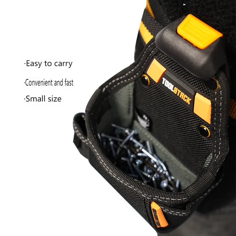 TOOLSTACK compact utility tool pouch with quick-clip belt hook