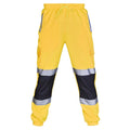 Men's Reflective Safety Work Joggers | Striped Hi-Vis Sweat Pants for Work Uniform — M to 4XL