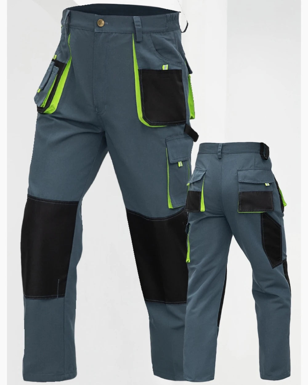 Pro Multi-Pocket Cargo Work Pants | Polycotton Safety Trousers for Construction & Factory