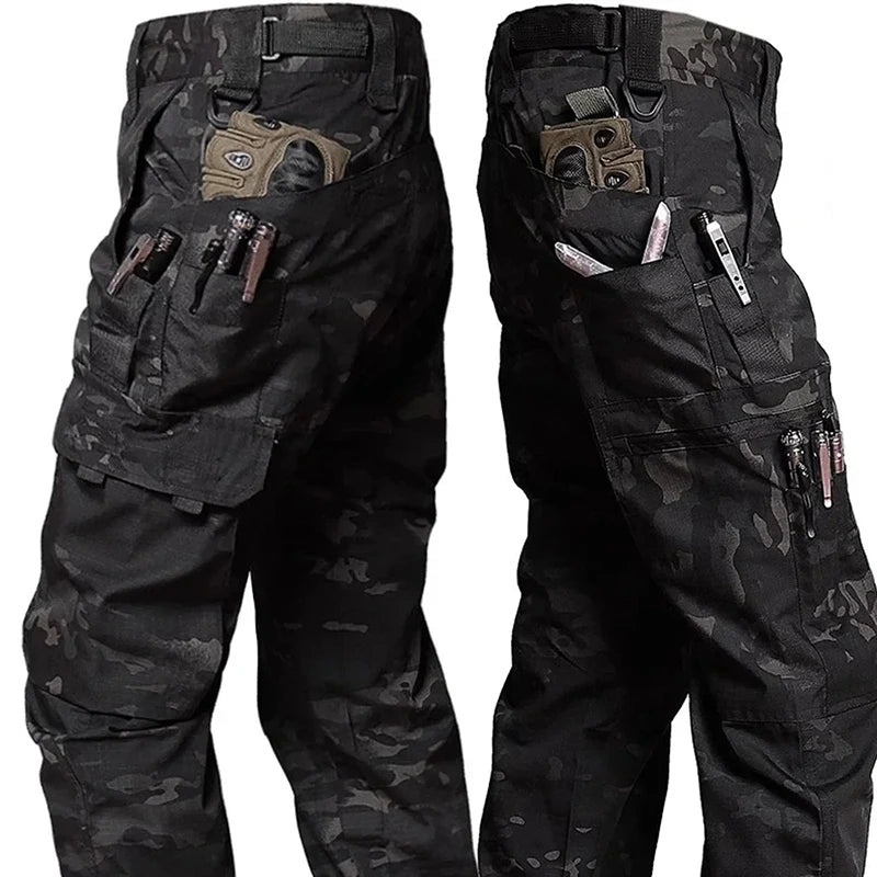Pro Tactical Cargo Work Pants | Waterproof Multi-Pocket Trousers for Outdoor & Workwear