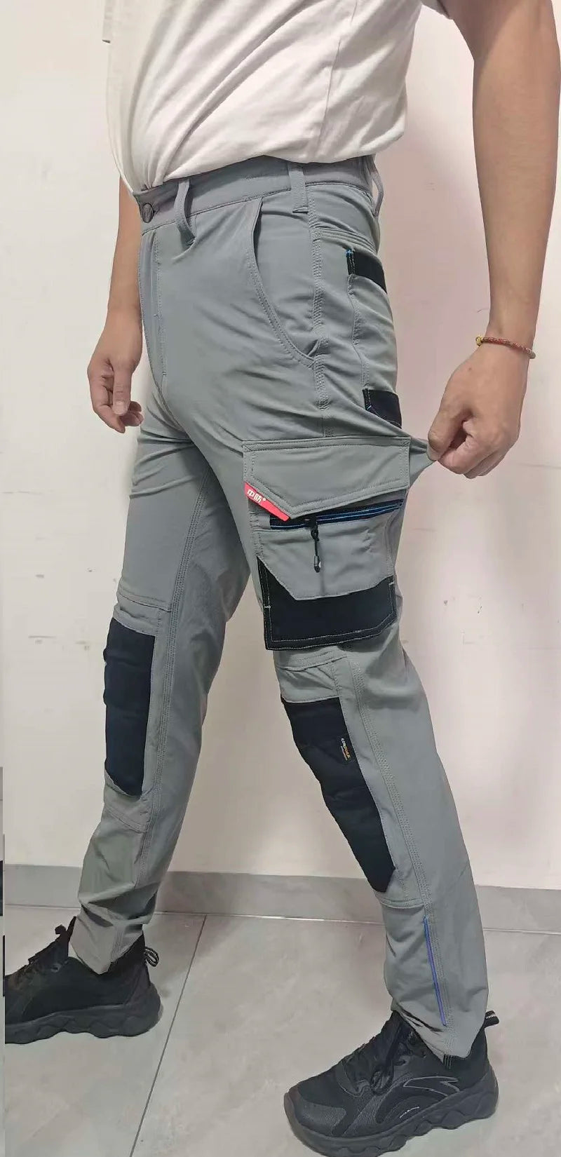 Men's Multi-Pocket Mechanic Work Pants | Wear-Resistant Cargo Trousers with Optional Kneepads — S to 3XL