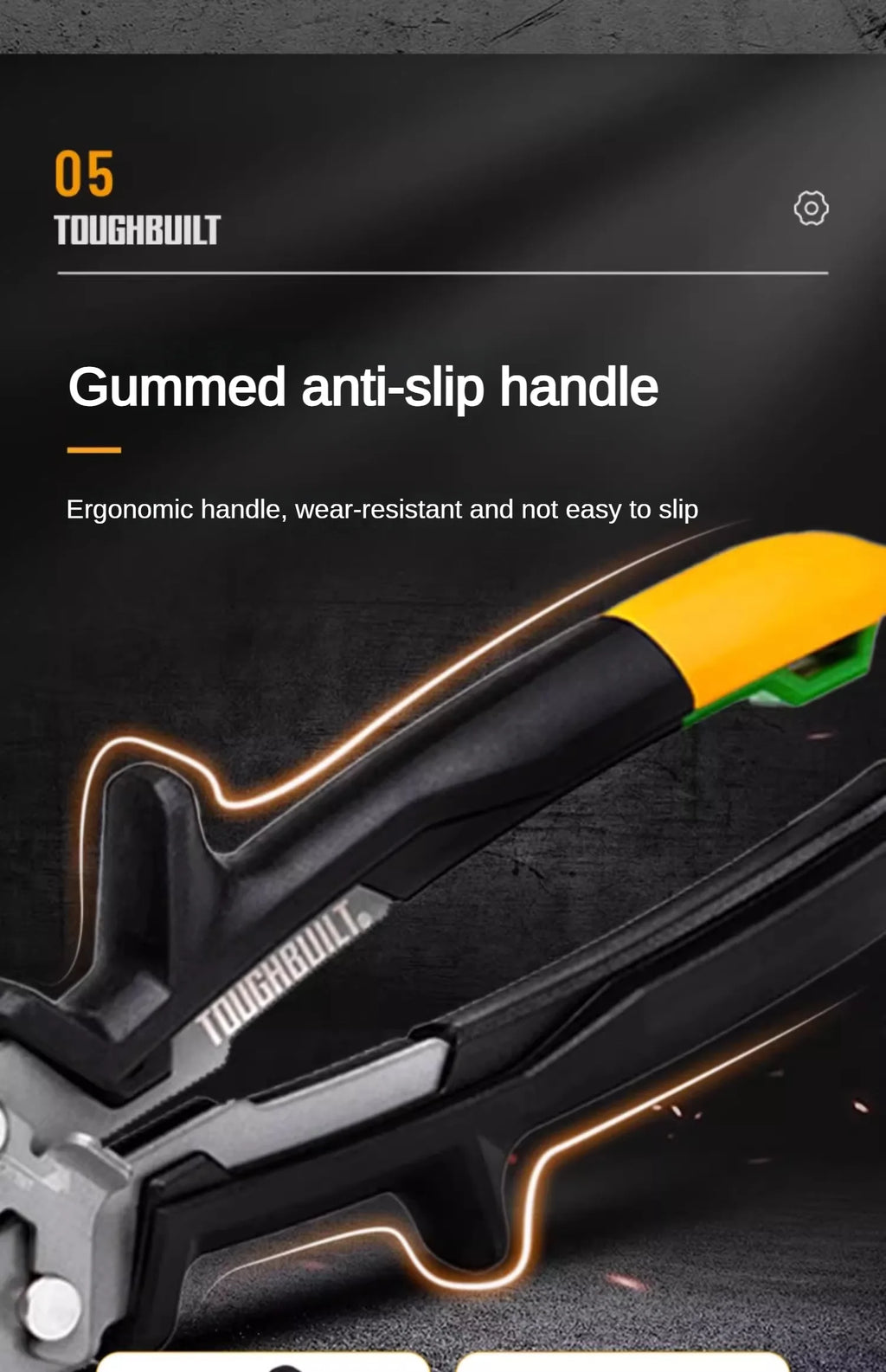 ToughBuilt Aviation Snips | Carbon Steel Cut Shears — Left, Right, Straight & Offset Long