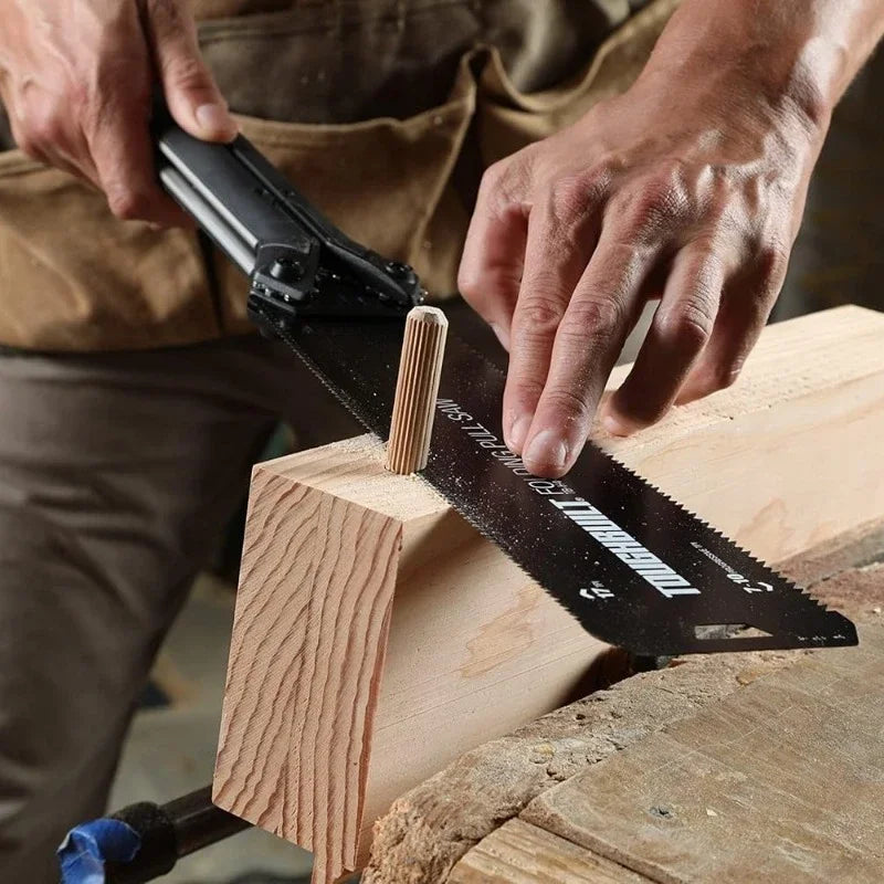 ToughBuilt Folding Pull Saw | Double-Edge Blade with In-Handle Storage | TB-H4-21-2X