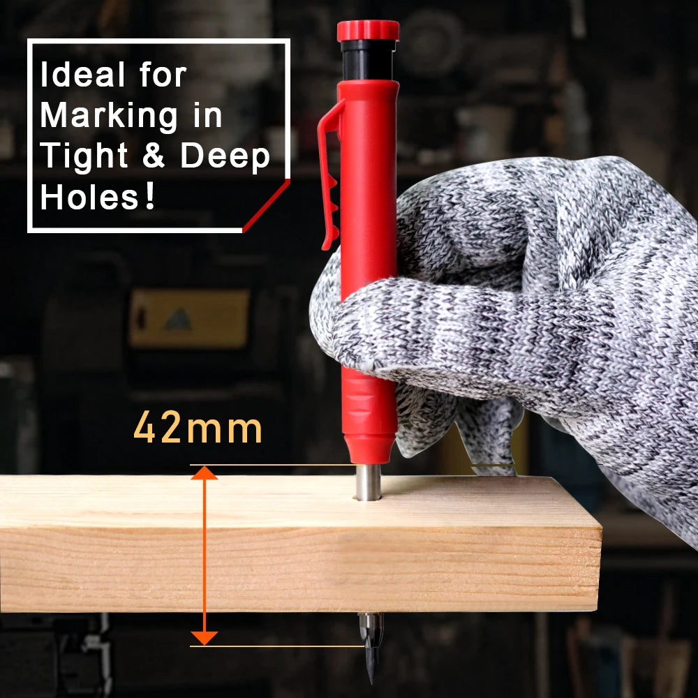 JOMPENS Carpenter Mechanical Pencil Set | 0.7mm Marking Pencil with 2 Boxes Lead Refills