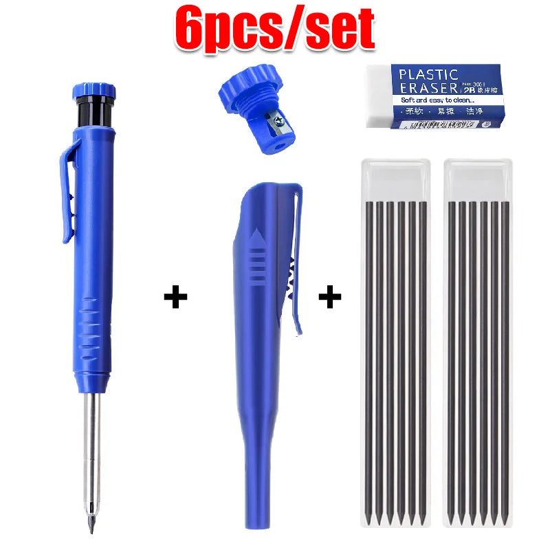 JOMPENS Carpenter Mechanical Pencil Set | 0.7mm Marking Pencil with 2 Boxes Lead Refills