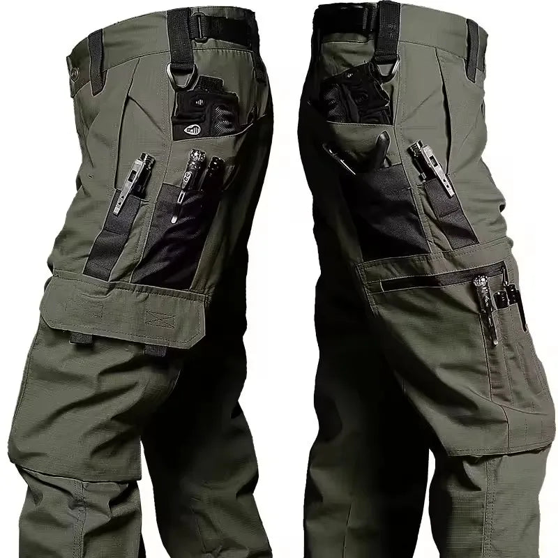 Men's Waterproof Multi-Pocket Cargo Pants | Straight-Leg Work & Outdoor Trousers — S to 3XL