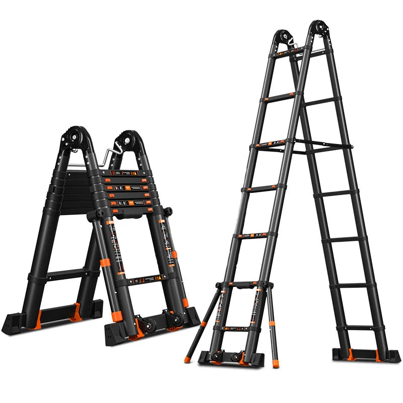 Pro Folding Telescopic Step Ladder | Aluminum Multi-Position Ladder — 2.9M & 3.3M