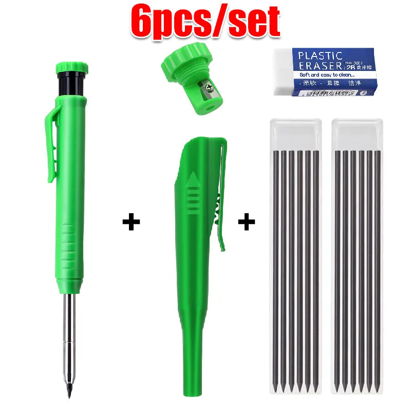 JOMPENS Carpenter Mechanical Pencil Set | 0.7mm Marking Pencil with 2 Boxes Lead Refills