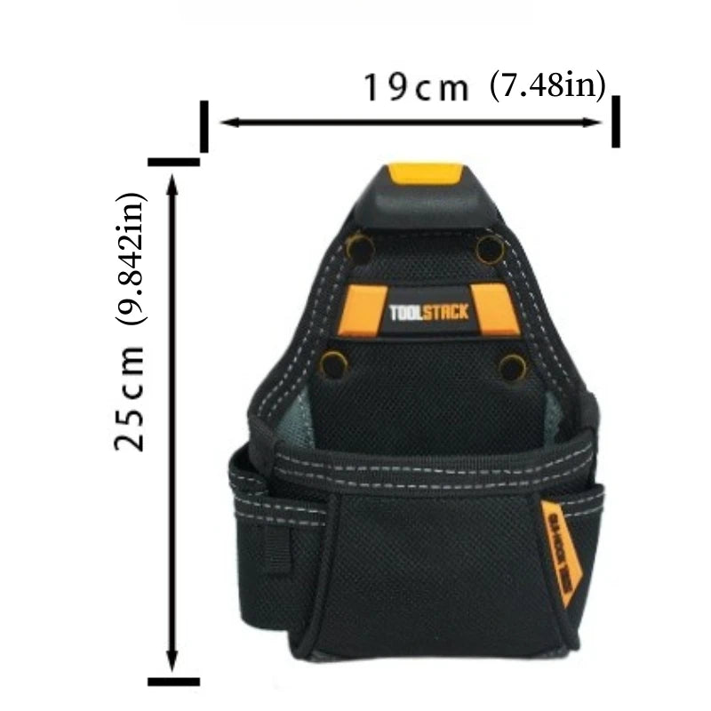 TOOLSTACK Carpenter Tool Pouch | Belt-Clip Hammer & Screwdriver Bag