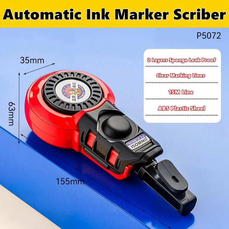 Pro Carpenter Ink Marker & Chalk Line | Manual Woodworking Layout Tool — Type A & Type B