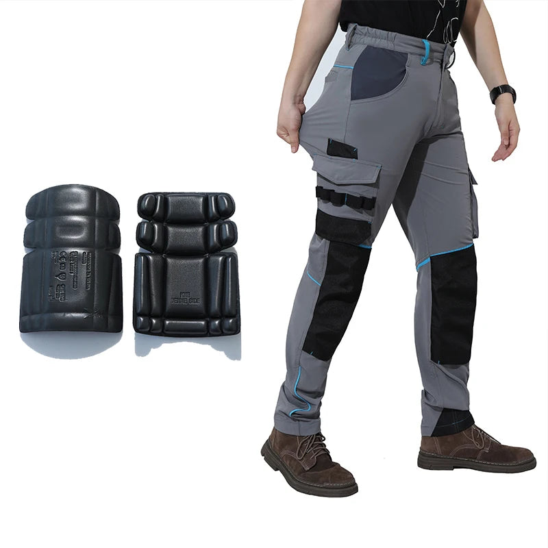 Pro Knee Pad Work Pants | Polycotton Twill Trousers with EVA Knee Pads & Reflective Tapes