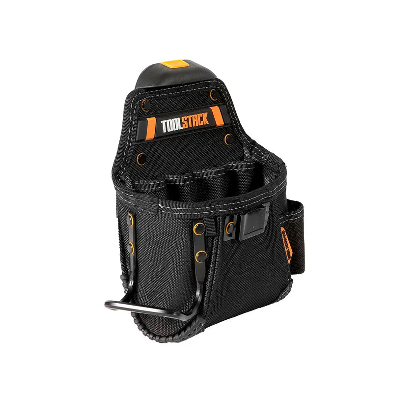 TOOLSTACK Carpenter Tool Pouch | Belt-Clip Hammer & Screwdriver Bag