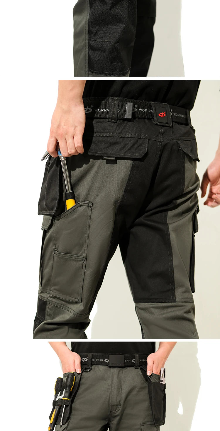 Pro Knee Pad Work Pants | Polycotton Twill Trousers with EVA Knee Pads & Reflective Tapes
