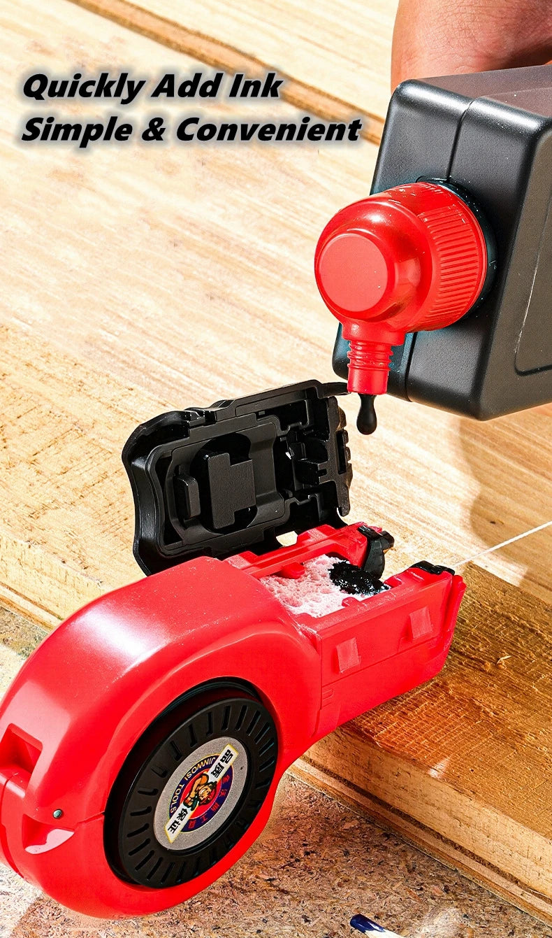Pro Carpenter Ink Marker & Chalk Line | Manual Woodworking Layout Tool — Type A & Type B
