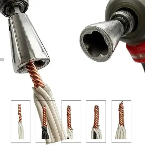 Stainless Steel Wire Twisting Tool for Power Drills | Electrician's 1/4" Hex Shank Cable Twister
