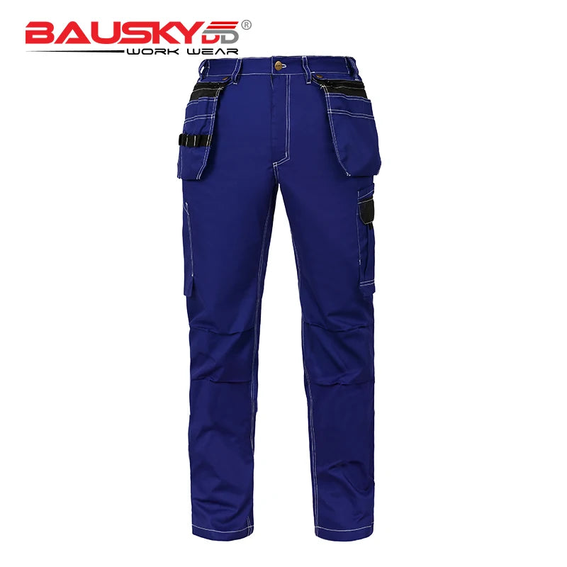 Men's Multi-Pocket Work Cargo Pants & Shorts | Polycotton Twill Mechanic Workwear — S to 3XL