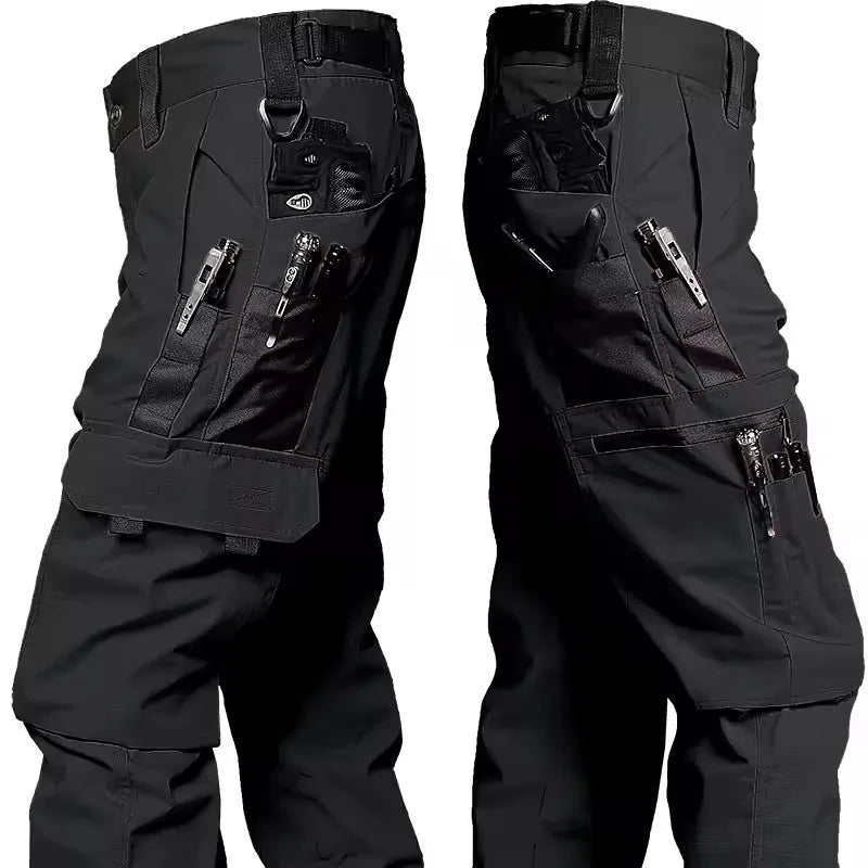 Men's Waterproof Multi-Pocket Cargo Pants | Straight-Leg Work & Outdoor Trousers — S to 3XL