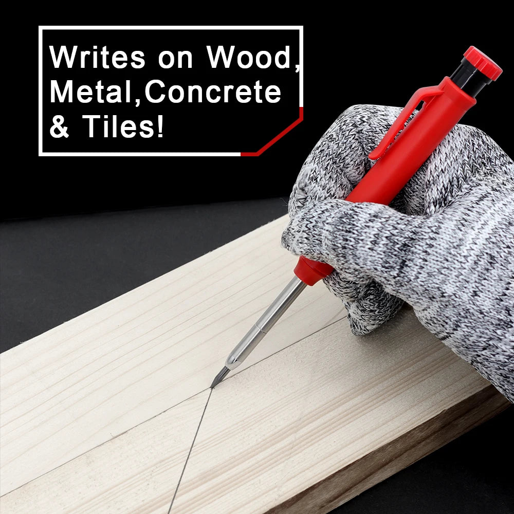 JOMPENS Carpenter Mechanical Pencil Set | 0.7mm Marking Pencil with 2 Boxes Lead Refills