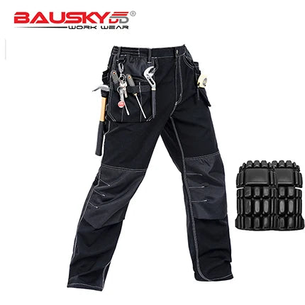 Men's Multi-Pocket Work Cargo Pants & Shorts | Polycotton Twill Mechanic Workwear — S to 3XL