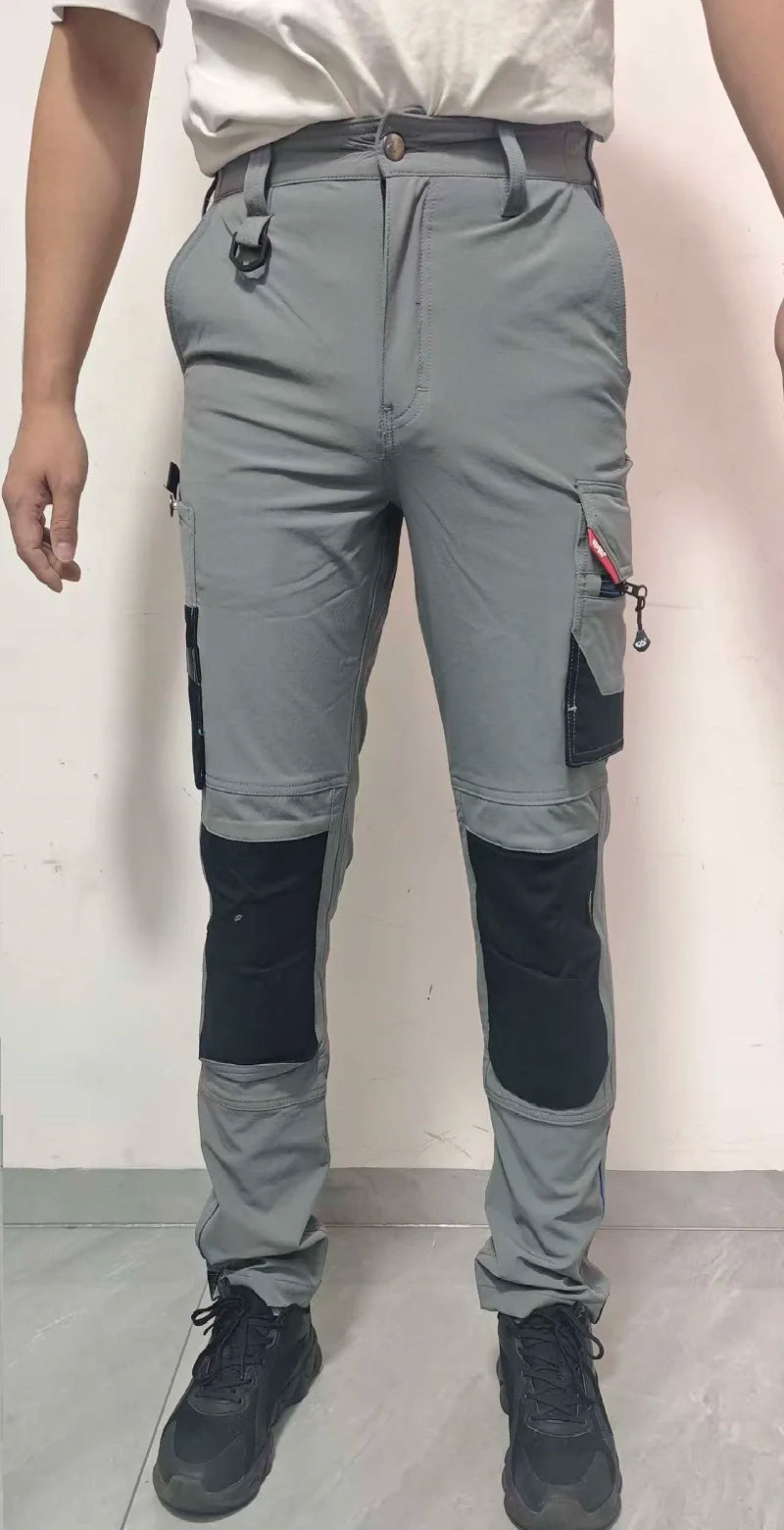 Men's Multi-Pocket Mechanic Work Pants | Wear-Resistant Cargo Trousers with Optional Kneepads — S to 3XL