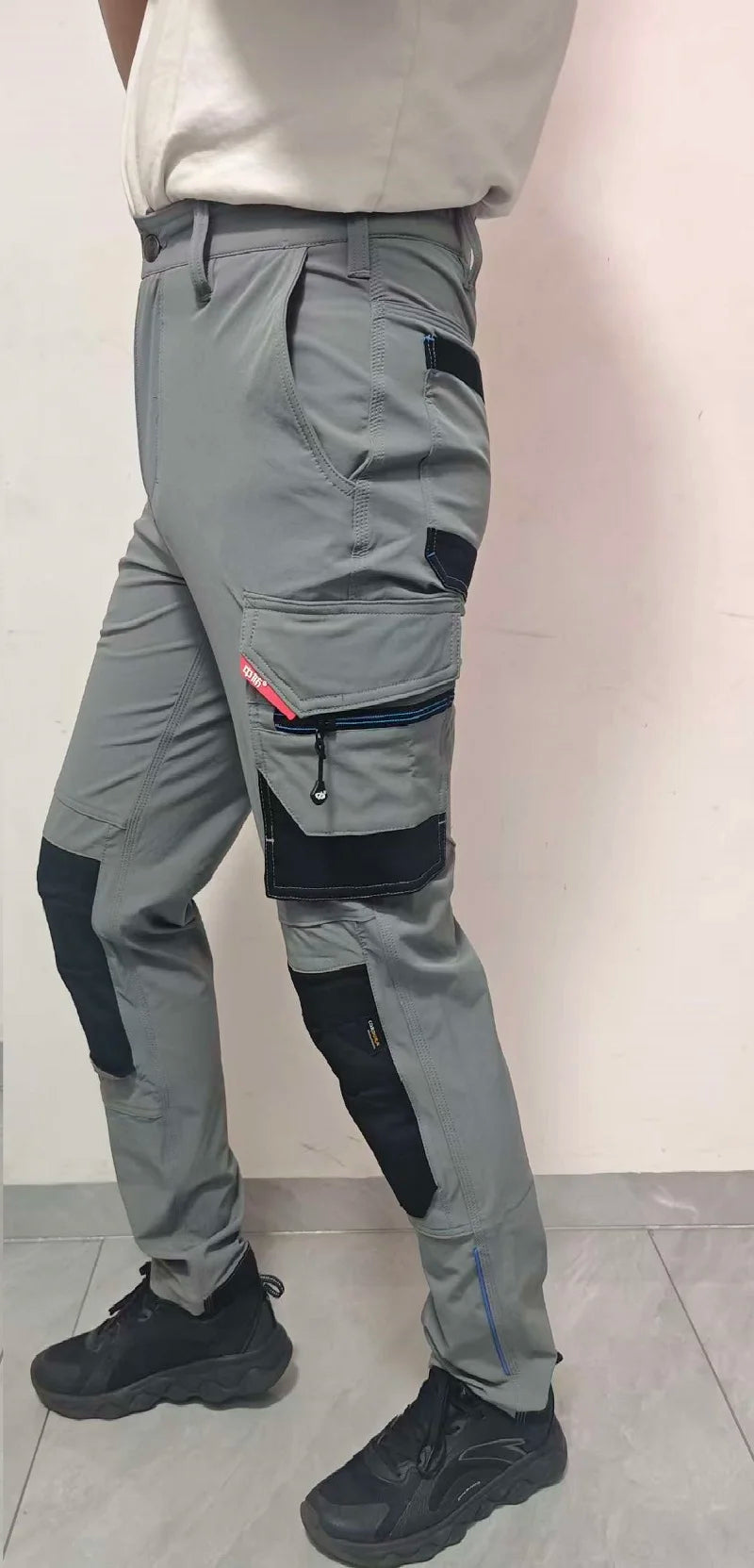 Men's Multi-Pocket Mechanic Work Pants | Wear-Resistant Cargo Trousers with Optional Kneepads — S to 3XL