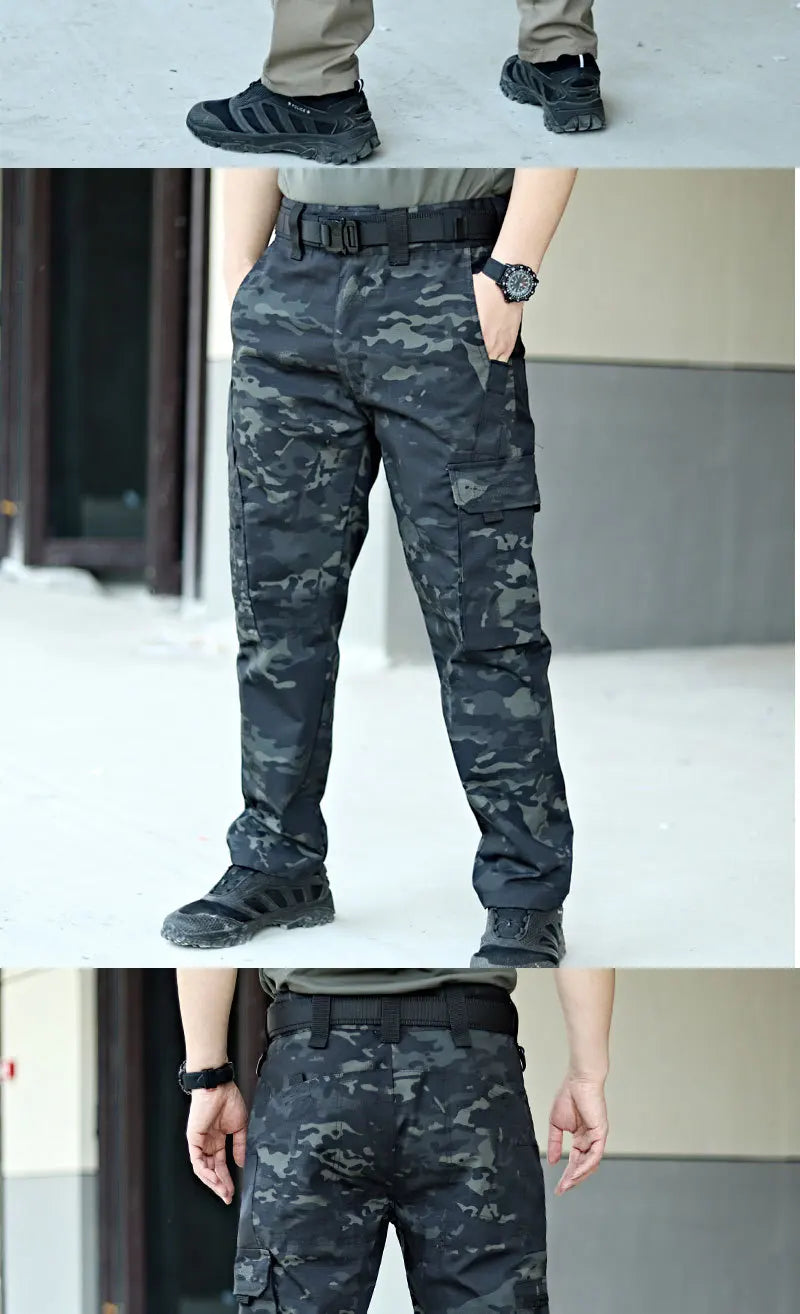 Pro Tactical Cargo Work Pants | Waterproof Multi-Pocket Trousers for Outdoor & Workwear