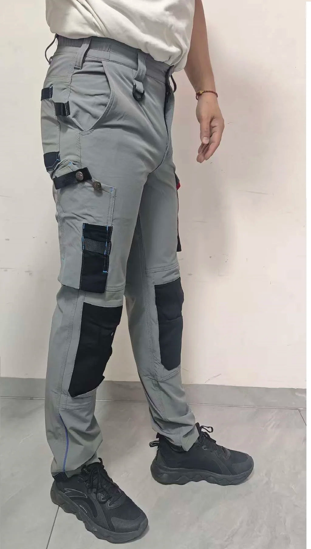 Men's Multi-Pocket Mechanic Work Pants | Wear-Resistant Cargo Trousers with Optional Kneepads — S to 3XL