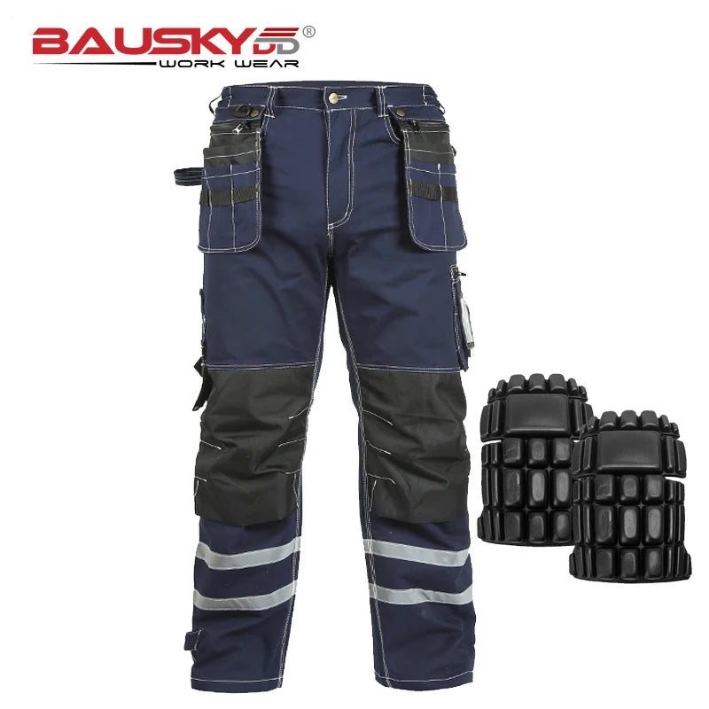 Men's Multi-Pocket Work Cargo Pants & Shorts | Polycotton Twill Mechanic Workwear — S to 3XL