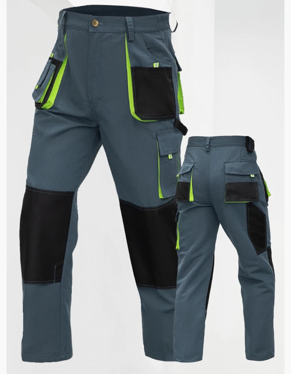 Pro Multi-Pocket Cargo Work Pants | Polycotton Safety Trousers for Construction & Factory