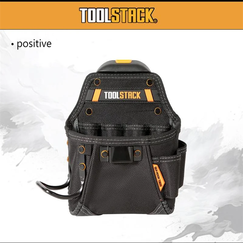 TOOLSTACK compact utility tool pouch with quick-clip belt hook