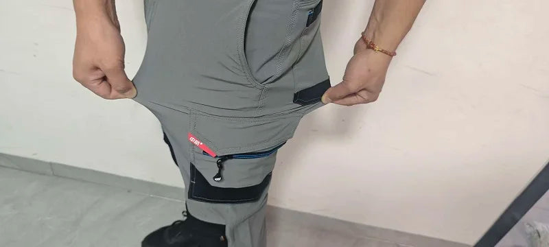 Men's Multi-Pocket Mechanic Work Pants | Wear-Resistant Cargo Trousers with Optional Kneepads — S to 3XL